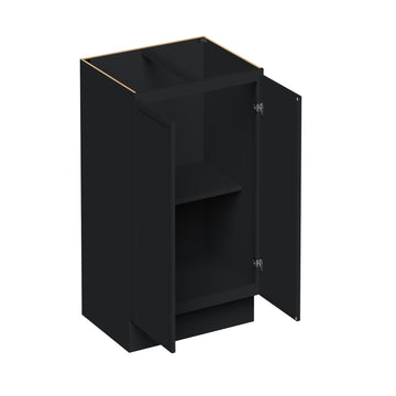 30-in W x 34.5-in H x 24-in D Black Shaker Ready-to-Assemble Kitchen Full Height Door Base Cabinet with Soft-Close Hardware