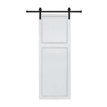 2-Panel Cottage style  door 3/4" thick 36 in. x 84 in. MDF White Barn Sliding Door With Hardware kit
