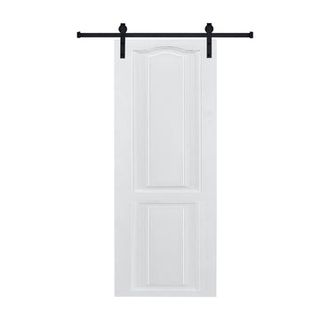 CNC crafted modern door 3/4" thick 36 in. x 80 in. MDF White Barn Sliding Door With Hardware kit