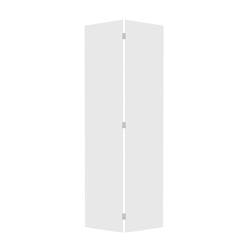 18Modern flat panel 30 in. x 80 in. Solid Core White Finished Vinyl bi-fold door With Hardware kit