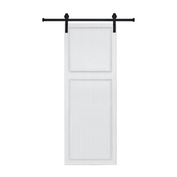 Modern 2 panel  30 in. x 80 in. MDF white walnut Barn Sliding Door With Hardware kit