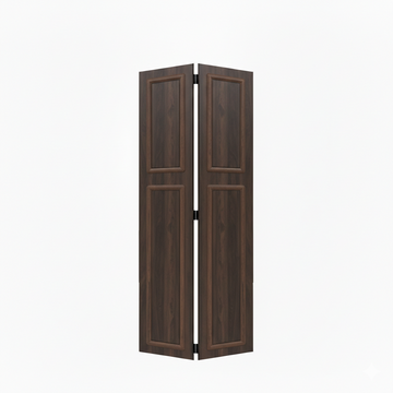35 series 30in.X80 in. 3/4 inch thickness 2-Panel Walnut Color Finished MDF Bi-fold door with closet hardware