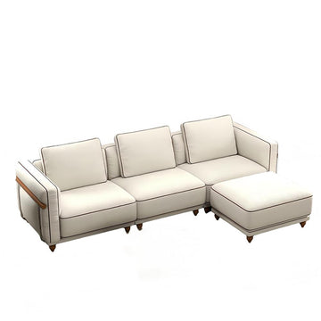 157.5 Modular Luxury Cloud Sofa with Ottoman, Extra Deep Seating Down Cushions for Living Room