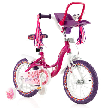 16 Inch Kids Bike with Doll Seat and Removable Training Wheels for 3-7 Years Old