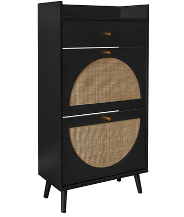 3 Door Shoe Rack Freestanding Modern Shoe Storage Cabinet for Entryway