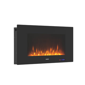 Wall Mounted Recessed Electric Fireplace