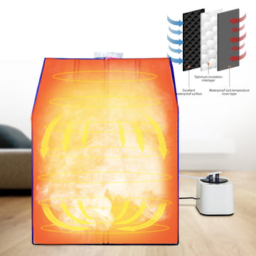 Portable Steam Sauna Tent Personal Home Spa with Foldable Chair and Remote