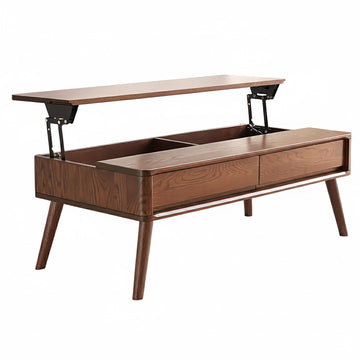 Lift Top Coffee Table with Hidden Storage and Smooth Safety Design