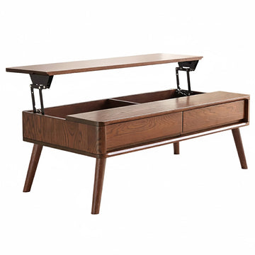 Lift Top Coffee Table with Hidden Storage and Smooth Safety Design