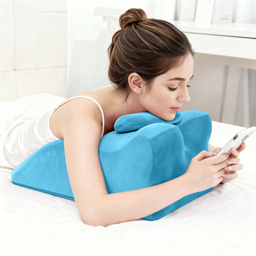 Ergonomic Memory Foam Posture Support Pillow - Blue