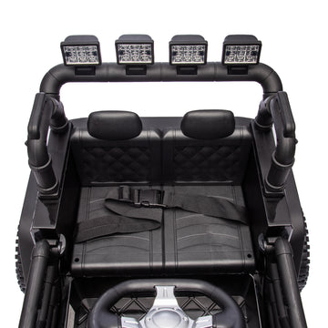 3+ Black 24V Kids Ride On UTV with Parents Remote Control 4Wheel Shock Absorption