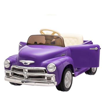 3+ Purple 12V Kids Ride On UTV with Parents Remote Control 4Wheel Shock Absorption