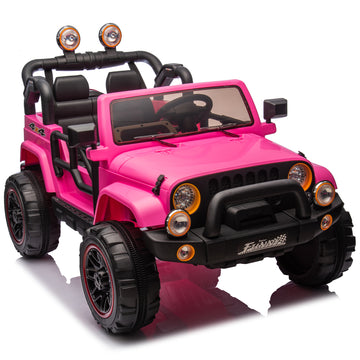 3+ Pink 24V Kids Ride On UTV with Parents Remote Control Twin 80W Motors 4Wheel