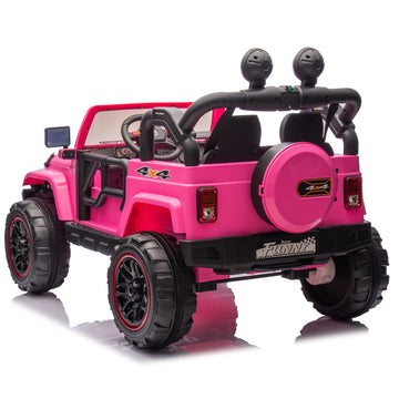 3+ Pink 24V Kids Ride On UTV with Parents Remote Control Twin 80W Motors 4Wheel