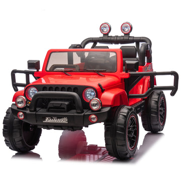 3+ Red 24V Kids Ride On UTV with Parents Remote Control Twin 80W Motors 4Wheel
