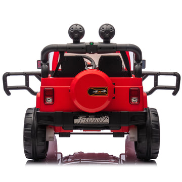 3+ Red 24V Kids Ride On UTV with Parents Remote Control Twin 80W Motors 4Wheel