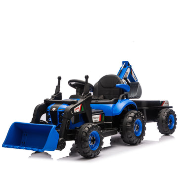 3+ Blue 24V Kids Ride On UTV with Parents Remote Control Twin 80W Motors