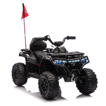 3+ Black 24V Kids Ride On UTV Twin 80W Motors