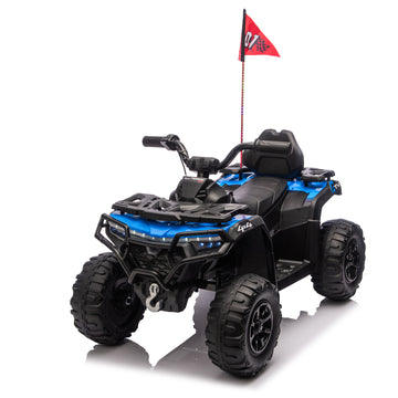 3+ Blue 24V Kids Ride On UTV Twin 80W Motors