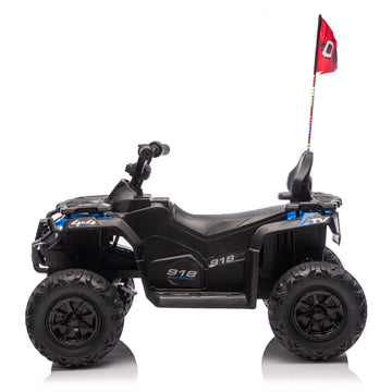 3+ Blue 24V Kids Ride On UTV Twin 80W Motors