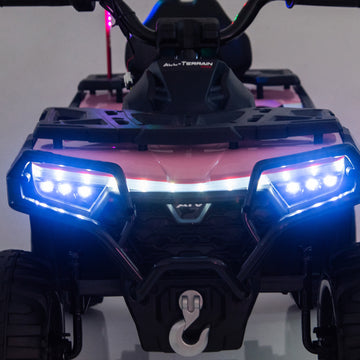 3+ Pink 24V Kids Ride On UTV Twin 80W Motors