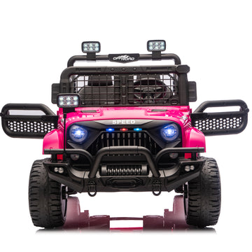 3+ Pink 24V Kids Ride On UTV with Parents Remote Control Twin 100W Motors 4Wheel