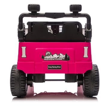 3+ Pink 24V Kids Ride On UTV with Parents Remote Control Twin 100W Motors 4Wheel