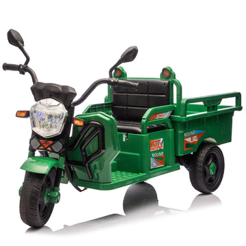 3+ Green 12V Kids Ride On UTV Twin 25W Motors