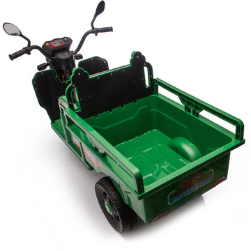 3+ Green 12V Kids Ride On UTV Twin 25W Motors