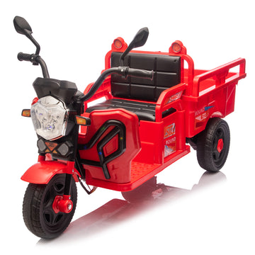 3+ Red 12V Kids Ride On UTV Twin 25W Motors