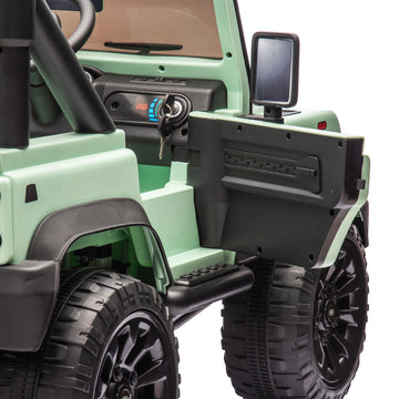 3+ Green 24V Kids Ride On UTV with Parents Remote Control 4Wheel