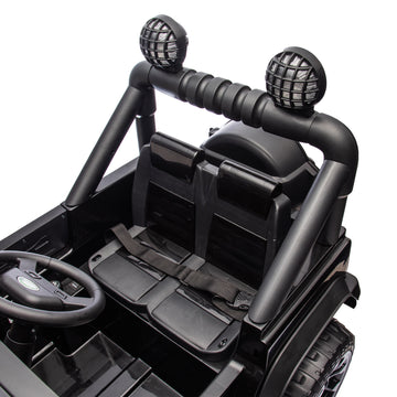 3+ Black 24V Kids Ride On UTV with Parents Remote Control 4Wheel