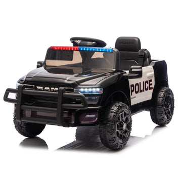 3+ Black and White 12V Kids Ride On UTV with Parents Remote Control Twin 25W Motors