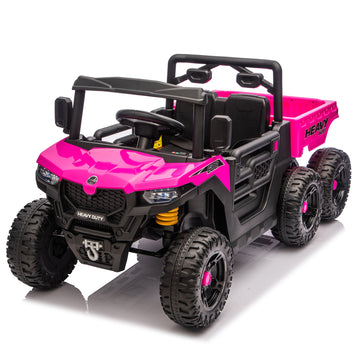 3+ Pink 24V Kids Ride On UTV with Parents Remote Control 100W Motor 4Wheel