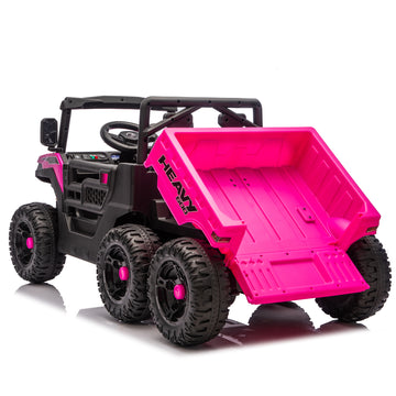 3+ Pink 24V Kids Ride On UTV with Parents Remote Control 100W Motor 4Wheel