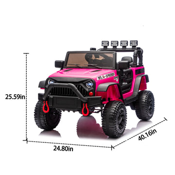 3+ Red 24V Kids Ride On UTV with Parents Remote Control Twin 200W Motors 4Wheel