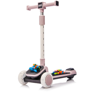 3+ Purple children's three wheeled scooter with PU flashing wheels