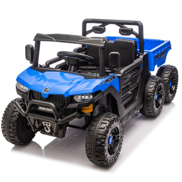 3+ Blue 24V Kids Ride On UTV with Parents Remote Control 110W Motor 4Wheel