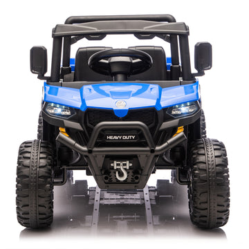 3+ Blue 24V Kids Ride On UTV with Parents Remote Control 110W Motor 4Wheel