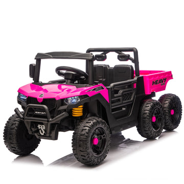3+ Pink 24V Kids Ride On UTV with Parents Remote Control 110W Motor 4Wheel