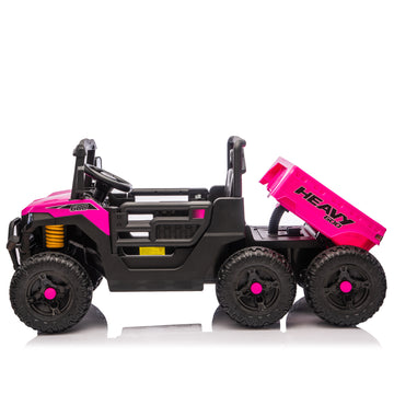 3+ Pink 24V Kids Ride On UTV with Parents Remote Control 110W Motor 4Wheel
