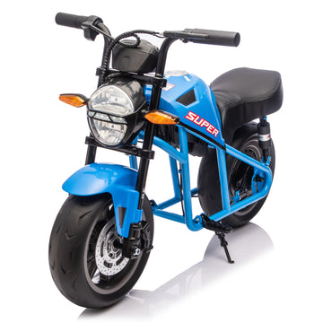 3+ Blue 24V Kids Ride On UTV Twin 300W Motors 4Wheel