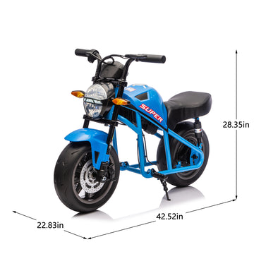 3+ Blue 24V Kids Ride On UTV Twin 300W Motors 4Wheel