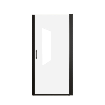 Matte Black Bifold Shower Door 18.11-in to 2.95-in W x 74.2-in H