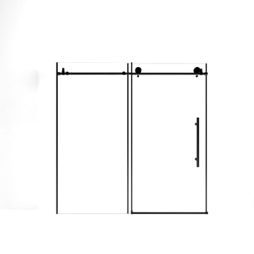 Matte Black Bifold Shower Door 19.1-in to 2.95-in W x 74.6-in H