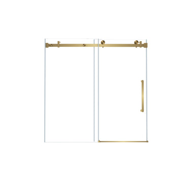 Brushed Nickel Pivot Shower Door  36-in W x 72-in H