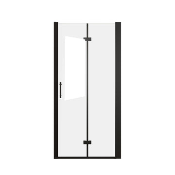 Matte Black Shower Door with Tempered Glass