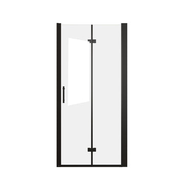 Matte Black Shower Door with Tempered Glass