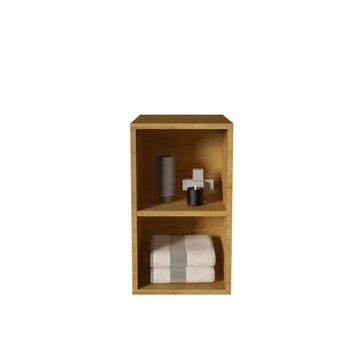 Oak Bathroom Open Shelves Cabinet Wall Mounted Storage Cabinet for Small Spaces