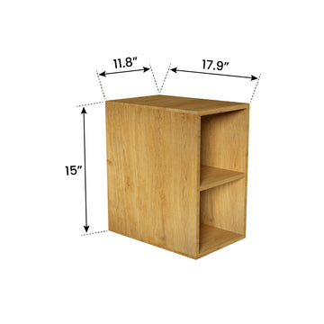 Oak Bathroom Open Shelves Cabinet Wall Mounted Storage Cabinet for Small Spaces